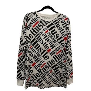 Launder Bailey Apparel Hustle All Over Print T Shirt Graphic Tee Mens Size L
